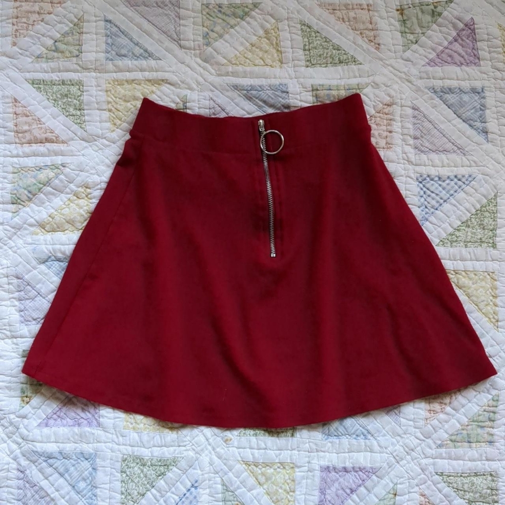 Cherry Red Mini Skirt
